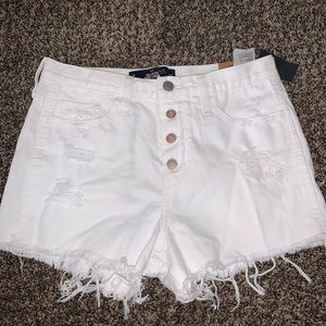 White jean shorts
